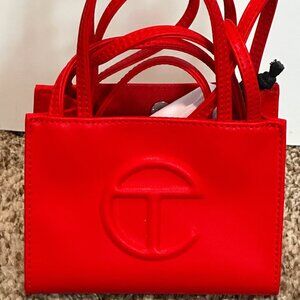 Telfar Small Crossbody Shopping Bag (Red)